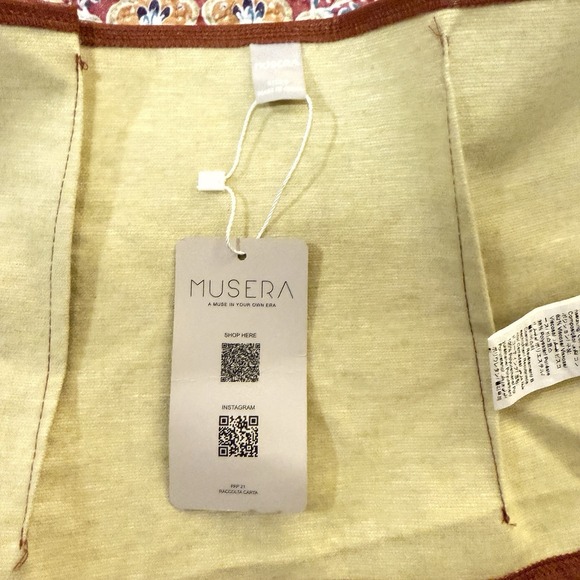 MUSERA Faux Leather Halter Top Size S Burnt Orange Lace Up Front Y2K NWT - Picture 4 of 8